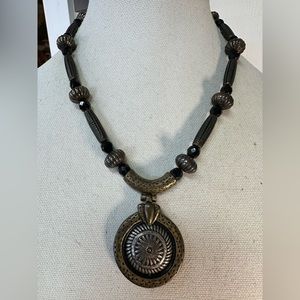 Heavy industrial vibe Chico’s statement necklace